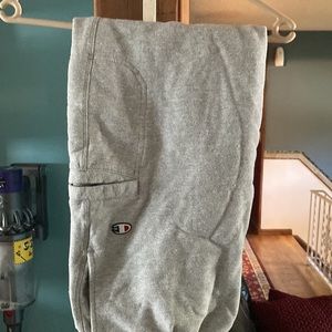 Mens Champion Light Gray Thick Sweat Pants Size L